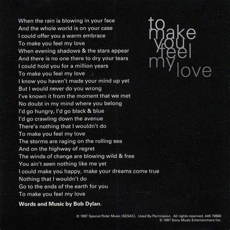 just to feel your love lyrics